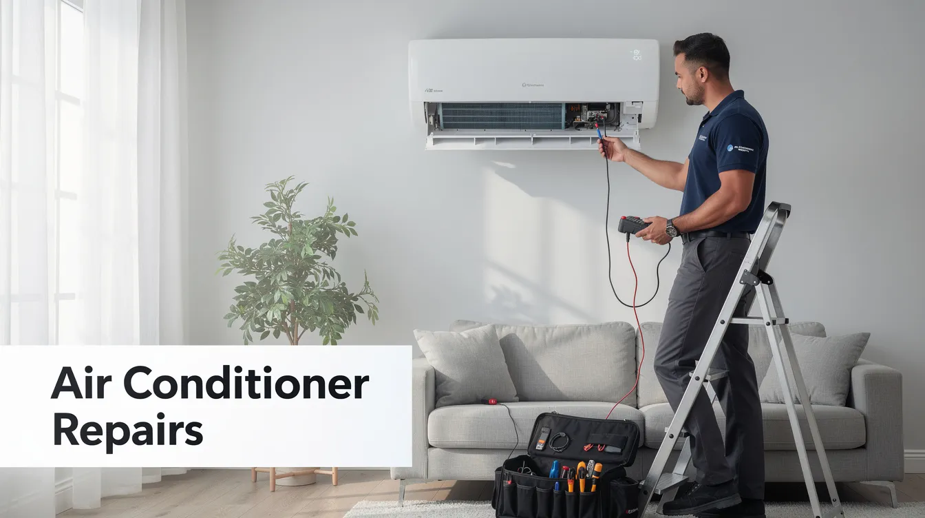Engineer checking a air conditioning unit Engineer checking a air conditioning unit